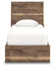 Load image into Gallery viewer, Chirason - 3 Pc. - Twin Panel Bed With Storage, Dresser And Mirror - Brown
