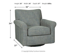 Load image into Gallery viewer, Renley - Swivel Glider Accent Chair - Ash
