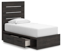 Load image into Gallery viewer, Hollivern - 4 Pc. - Twin Panel Storage Bed, Dresser, Mirror And Chest - Dark Gray
