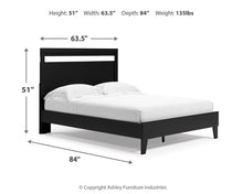 Load image into Gallery viewer, Finch - Queen Panel Headboard - Black
