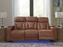 Load image into Gallery viewer, Clean-Slate - Power Reclining Sofa / Adj Headrest - Caramel
