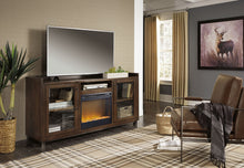 Load image into Gallery viewer, Starmore - 70" TV Stand With Glass/Stone Fireplace Insert - Brown
