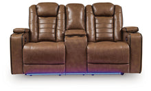 Load image into Gallery viewer, Gruaro - Power Reclining Loveseat With Console / Adjustable Headrest - Amber
