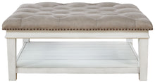 Load image into Gallery viewer, Kanwyn - Uph Ottoman Cocktail Table - Whitewash
