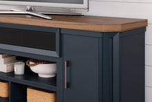 Load image into Gallery viewer, Landocken - XL TV Stand W/Fireplace Option - Brown / Blue
