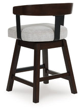 Load image into Gallery viewer, Haddigan - Upholstered Swivel Barstool (Set of 2) - Dark Brown
