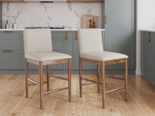 Load image into Gallery viewer, Isanti - Upholstered Barstool (Set of 2) - Light Brown
