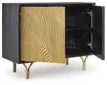 Load image into Gallery viewer, Tayner - Accent Cabinet - Black / Gold Finish
