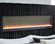 Load image into Gallery viewer, Tayleena - Upholstered Bed With Fireplace And Wireless Audio
