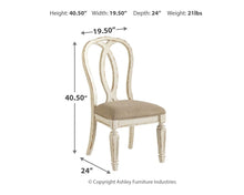 Load image into Gallery viewer, Realyn - Dining UPH Side Chair (Set of 2) - Ribbonback - Chipped White
