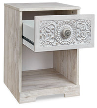 Load image into Gallery viewer, Paxberry - One Drawer Night Stand - Open Cubby - Whitewash
