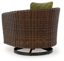 Load image into Gallery viewer, Horizon Hall - Swivel Lounge With Cushion - Brown / Green
