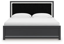 Load image into Gallery viewer, Zuraleus - Upholstered Panel Platform Bed With Roll Slats
