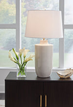Load image into Gallery viewer, Cylener - Ceramic Table Lamp - Off White
