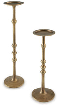 Load image into Gallery viewer, Larwick - Candle Holder Set (Set of 2) - Antique Brass Finish
