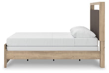 Load image into Gallery viewer, Kinlanni - 3 Pc. - Queen Upholstered Panel Bed, Dresser And Mirror - Tan

