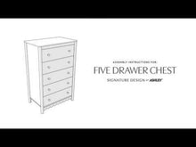 Load and play video in Gallery viewer, Hallityn - Five Drawer Chest - White
