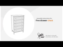 Load and play video in Gallery viewer, Simmenfort - Five Drawer Chest - Navy Blue
