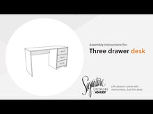 Load and play video in Gallery viewer, Shawburn - Home Office Desk - White / Dark Charcoal Gray
