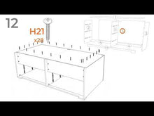 Load and play video in Gallery viewer, Shawburn - Six Drawer Dresser - Pewter-tone pulls - White / Black / Gray
