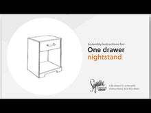 Load and play video in Gallery viewer, Shawburn - One Drawer Night Stand - Open Cubby - White / Black / Gray
