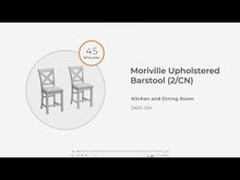 Load and play video in Gallery viewer, Moriville - Upholstered Barstool (Set of 2) - Beige
