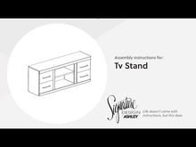 Load and play video in Gallery viewer, Derekson - LG TV Stand w/Fireplace Option - Multi Gray
