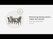 Load and play video in Gallery viewer, Wrenning - Dining Room Table Set (Set of 5) - Gray
