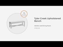 Load and play video in Gallery viewer, Tyler Creek - Upholstered Bench - Black / Grayish Brown
