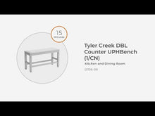 Load and play video in Gallery viewer, Tyler Creek - DBL Counter UPH Bench  - Antique Black
