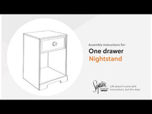 Load and play video in Gallery viewer, Paxberry - One Drawer Night Stand - Whitewash
