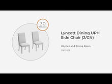 Load and play video in Gallery viewer, Lyncott - Dining Upholstered Side Chair (Set of 2) - Beige / Brown

