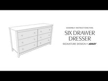 Load and play video in Gallery viewer, Hallityn - Six Drawer Dresser - White
