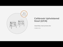 Load and play video in Gallery viewer, Caitbrook - Upholstered Stool (Set of 2) - Gray
