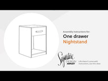 Load and play video in Gallery viewer, Finch - One Drawer Night Stand - 23" Height - Black
