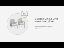 Load and play video in Gallery viewer, Galliden - Dining Upholstered Arm Chair (Set of 2) - Black
