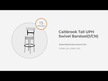 Load and play video in Gallery viewer, Caitbrook - Tall UPH Swivel Barstool - Gray
