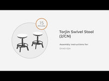 Load and play video in Gallery viewer, Torjin - Swivel Stool (Set of 2) - Dark Brown
