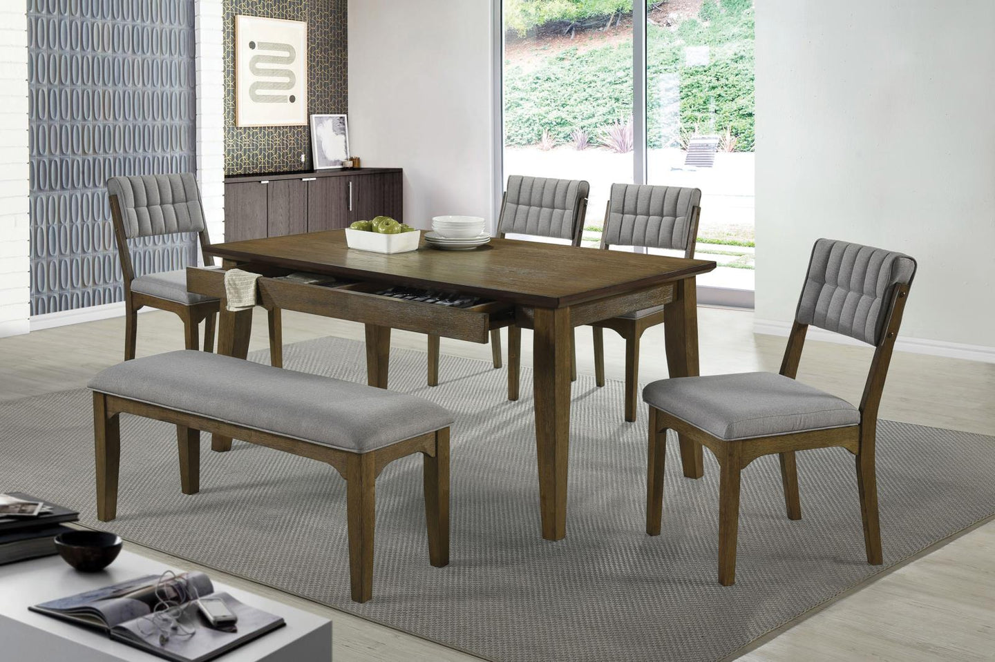 RAYLEENE DINING TABLE 6 PC SET 110731-S6