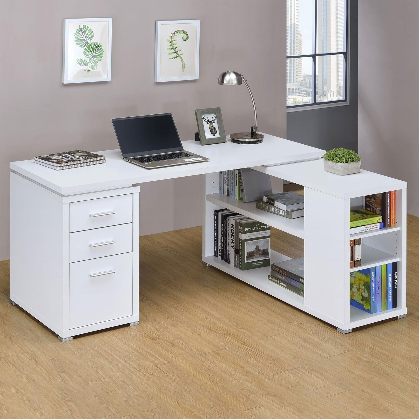 YVETTE L-SHAPE OFFICE DESK 800516