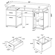 Load image into Gallery viewer, YVETTE L-SHAPE OFFICE DESK 800516
