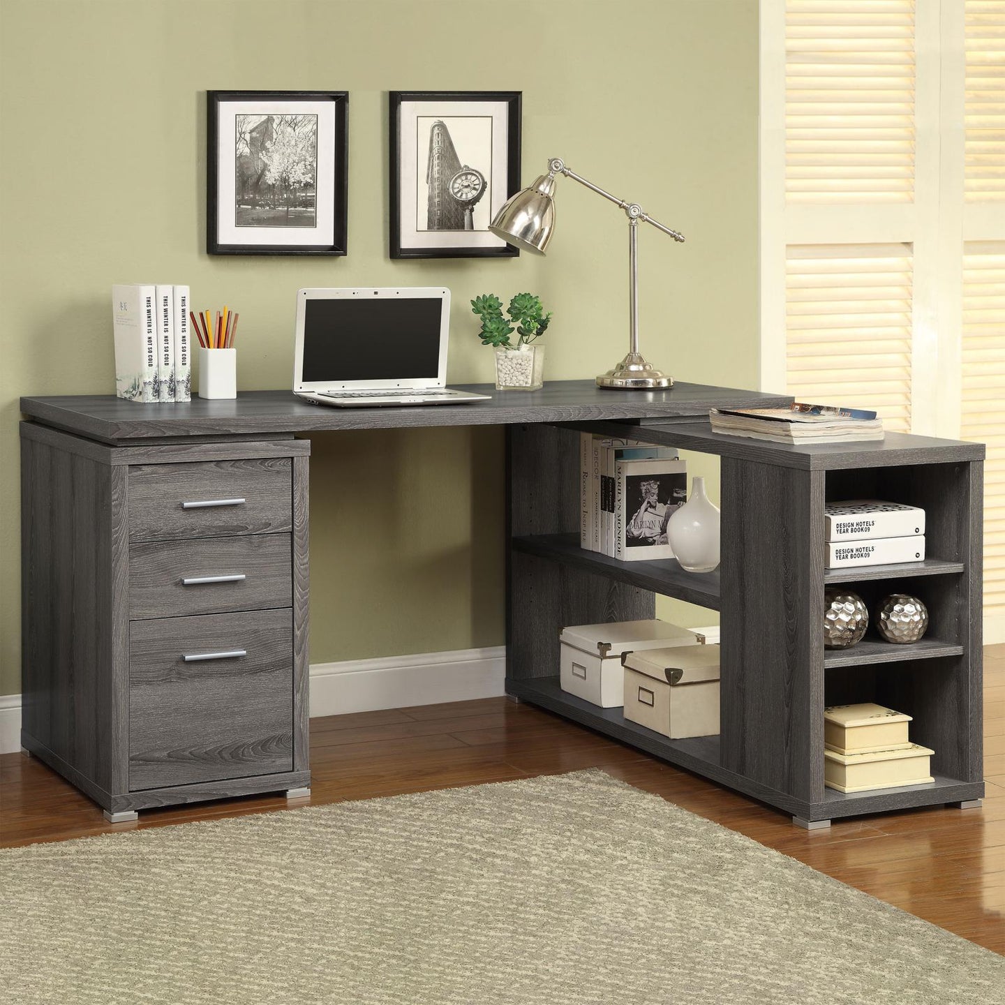 YVETTE L-SHAPE OFFICE DESK 800518