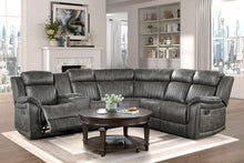 Load image into Gallery viewer, Centeroak Collection 9479S 3-Piece Reclining Sectional with Left Console
