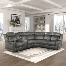 Load image into Gallery viewer, Centeroak Collection 9479S 3-Piece Reclining Sectional with Left Console
