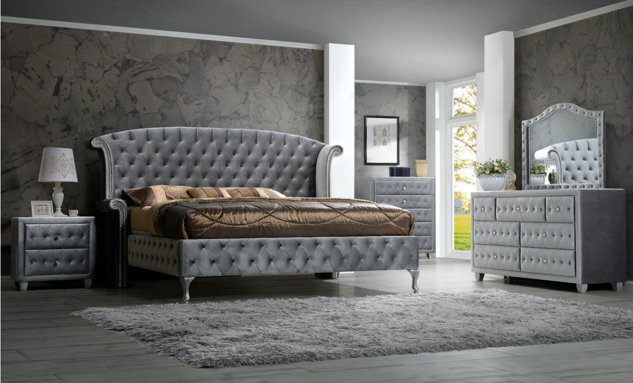 Grey Dana King 3 PC (K Bed, DR, MR)