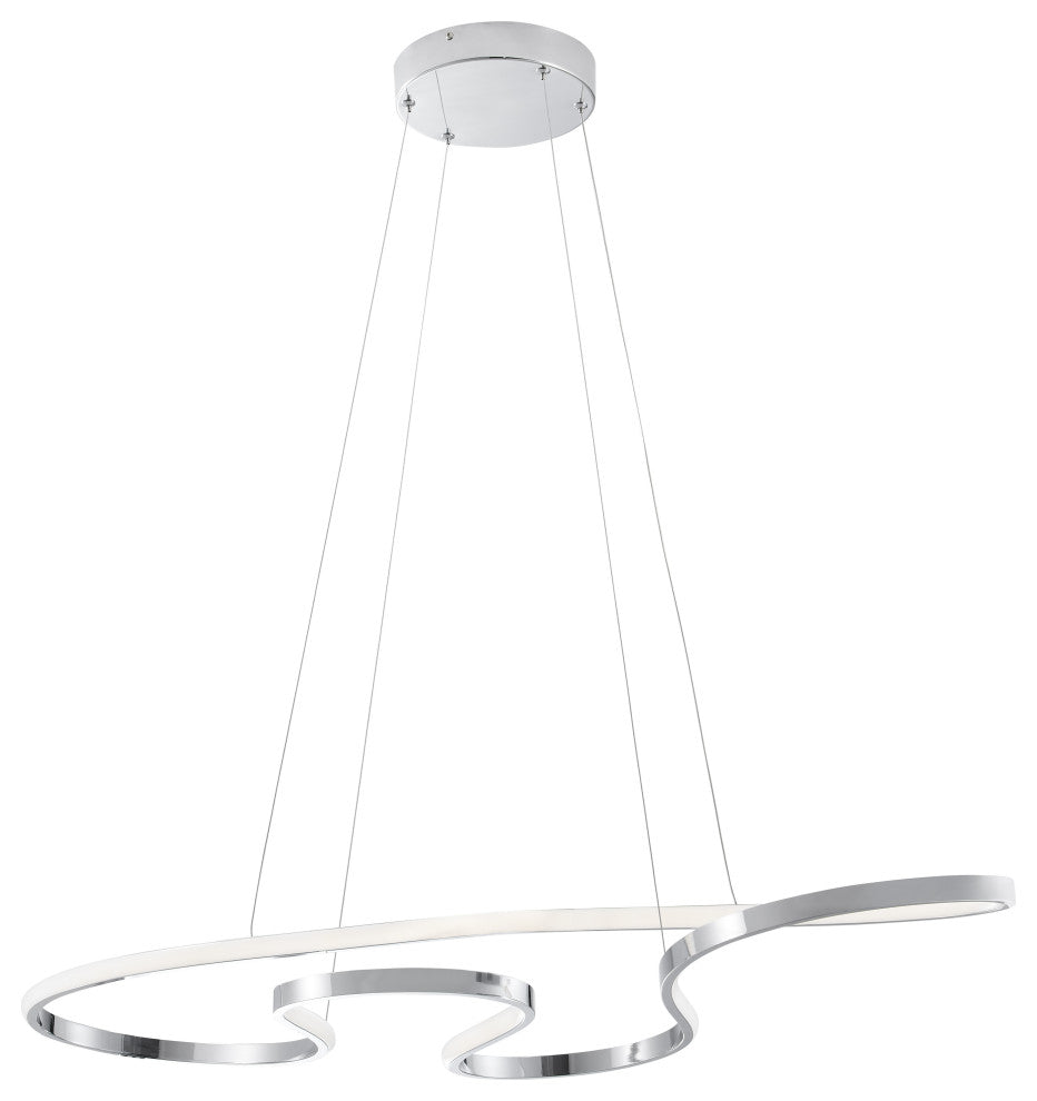 Finesse Decor Shanghai LED Adjustable Chandelier // Chrome