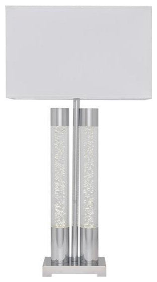 Finesse Decor Chrome and Crystal Table Lamp