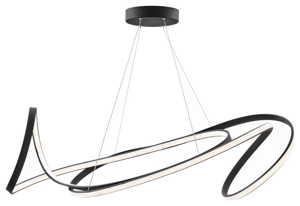 Moscow LED Chandelier // Black // Chrome // White // Gold, Black