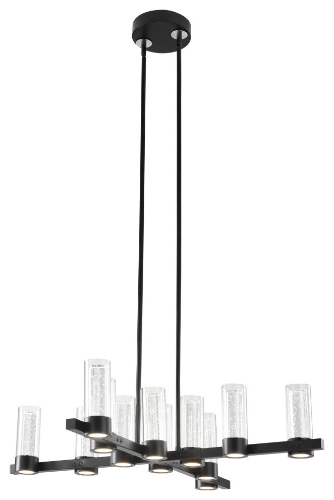 Victory 12 Light Chandelier, Matte Black